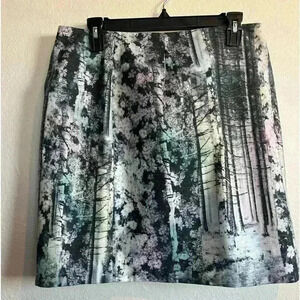 Catherine malandrino enchanted forest multicolored a-line mini skirt